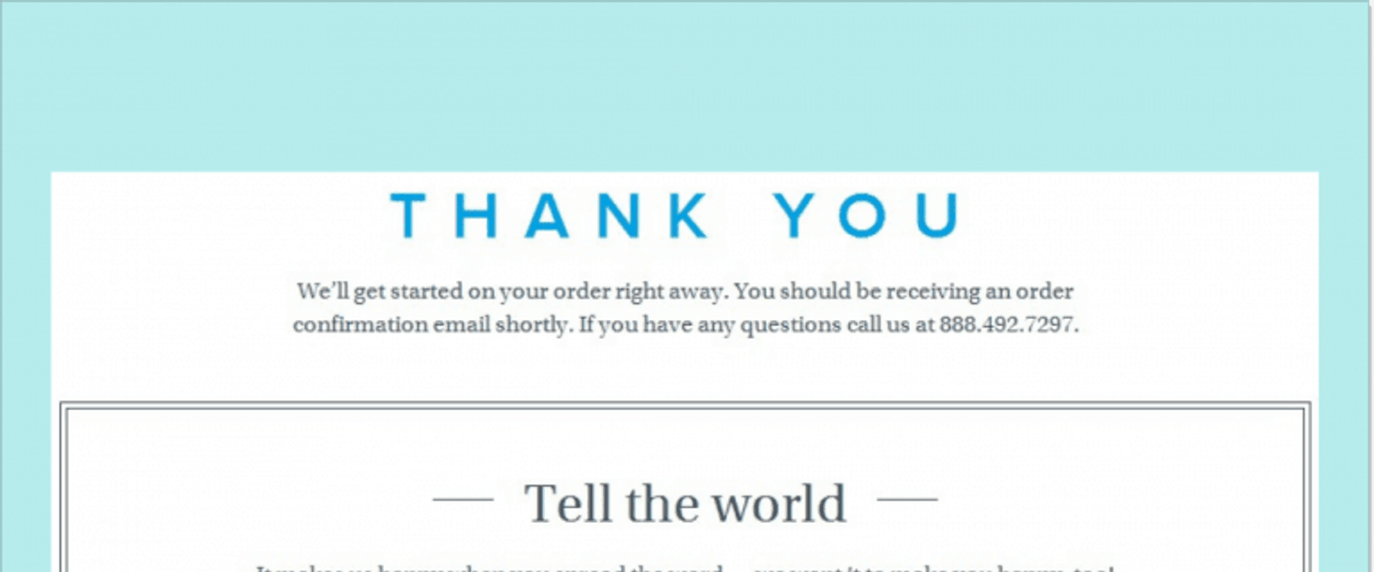 Warby Parker post-purchase cross-sell email example