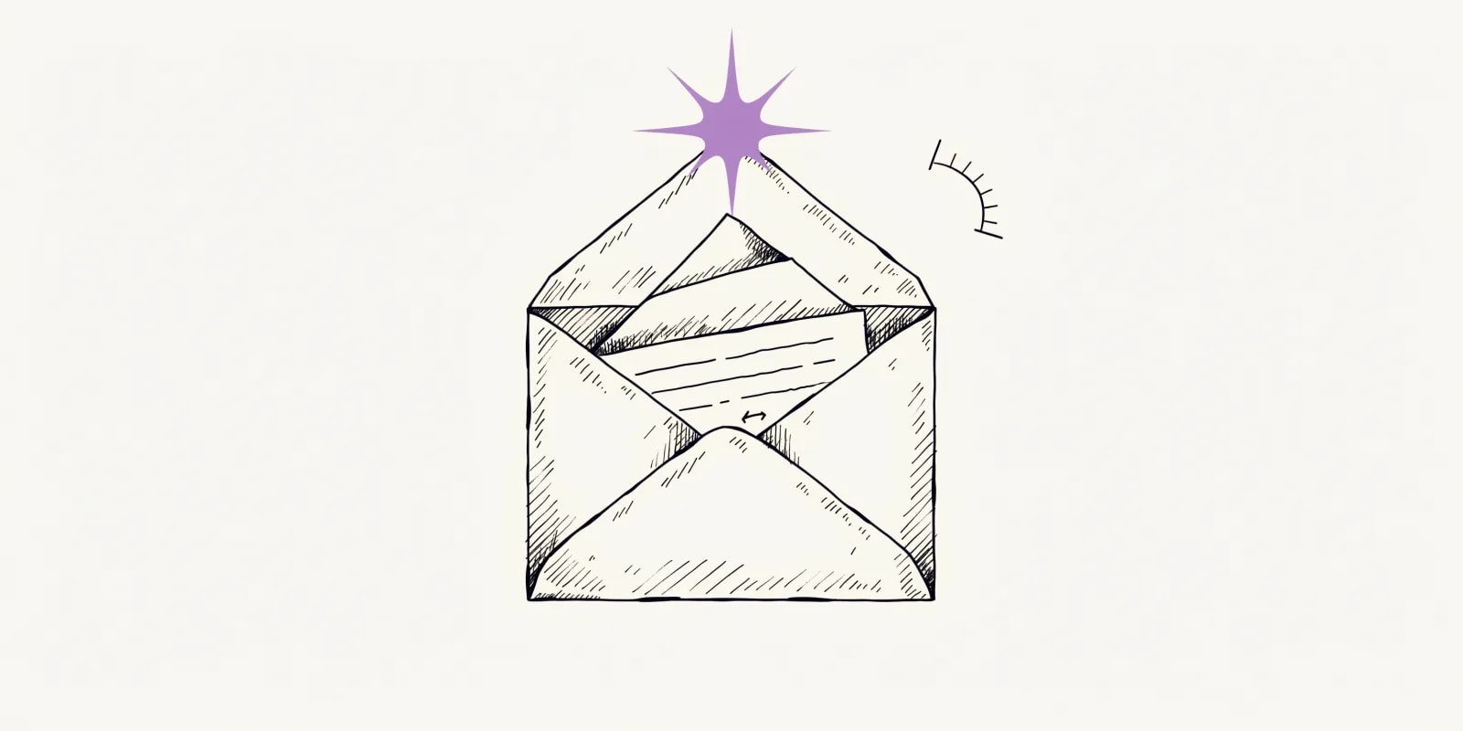 the-cold-opener writes a short cold email around a specific trigger signal starburst, with a tight word-count bracket in the corner and a single CTA arrow at the bottom