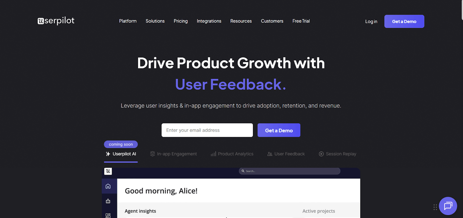 Userpilot product analytics and onboarding