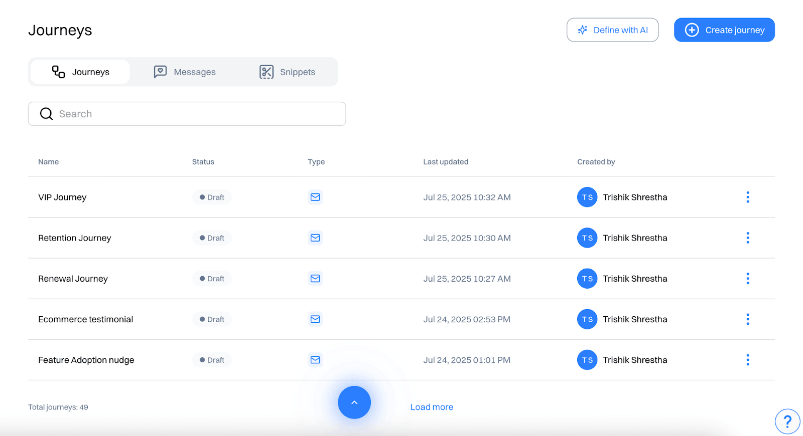 A VIP recognition journey that sends recognition instead of a discount